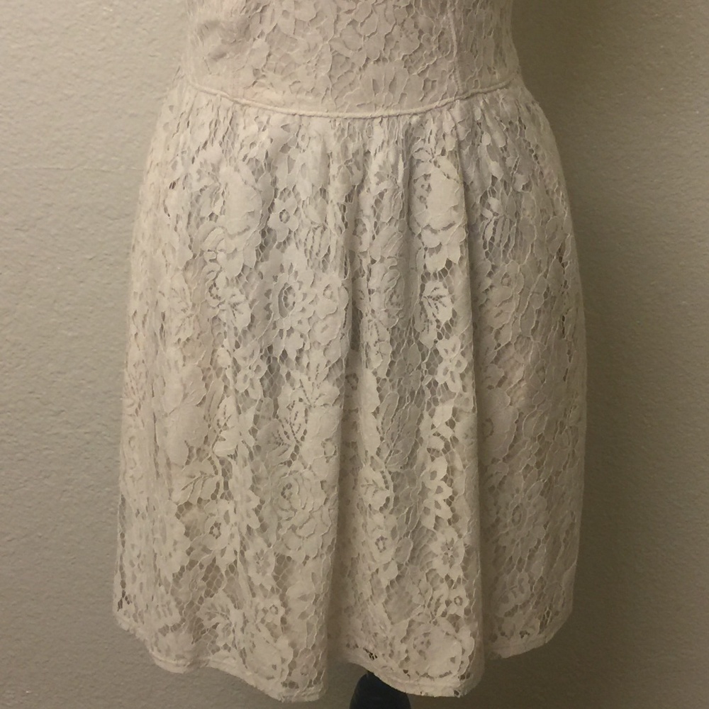 Abercrombie Iory corset boned lace adjustable strap mini dress - Picture 4 of 8